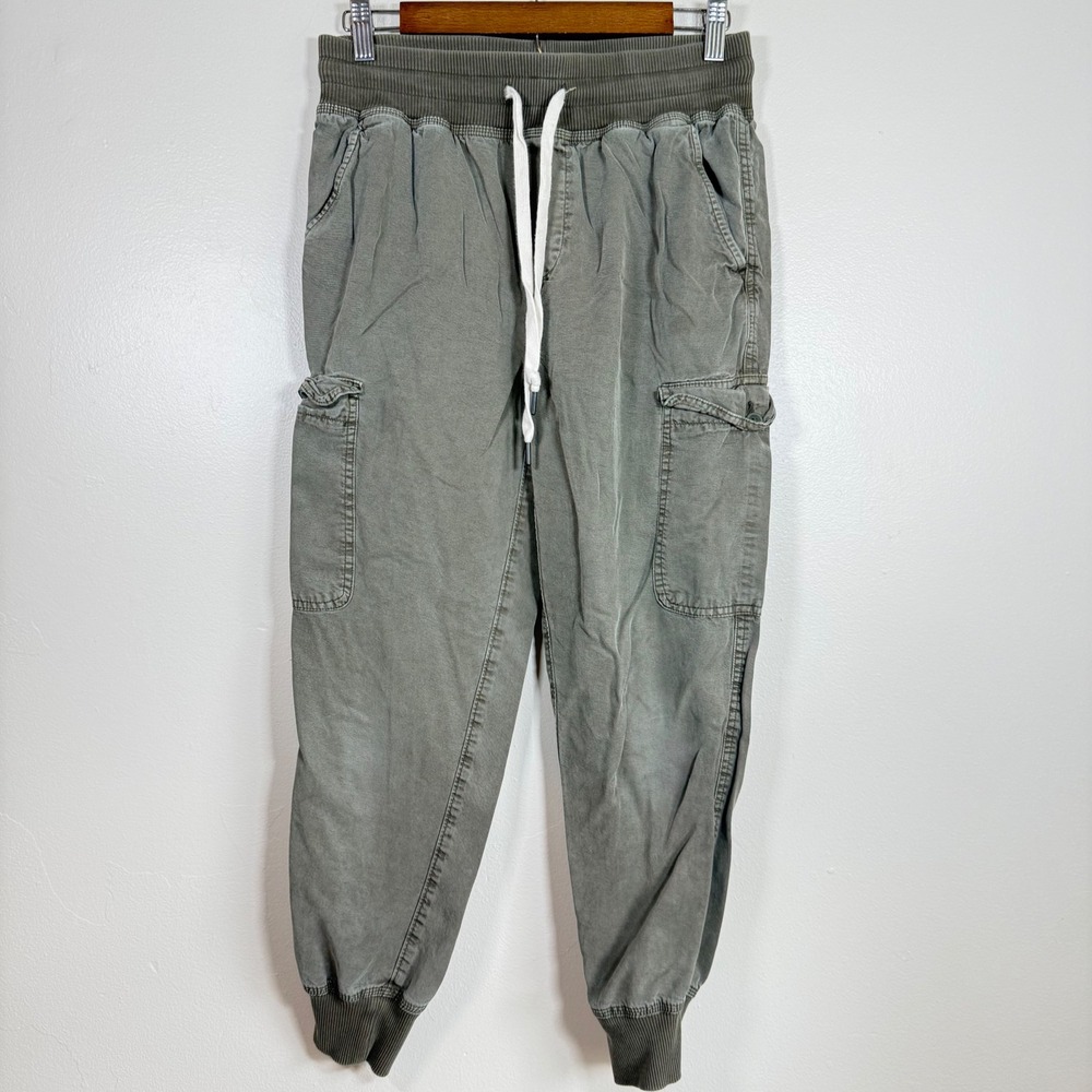 Aerie Lyocell Utility Cargo Jogger Pants Size Small Olive Green